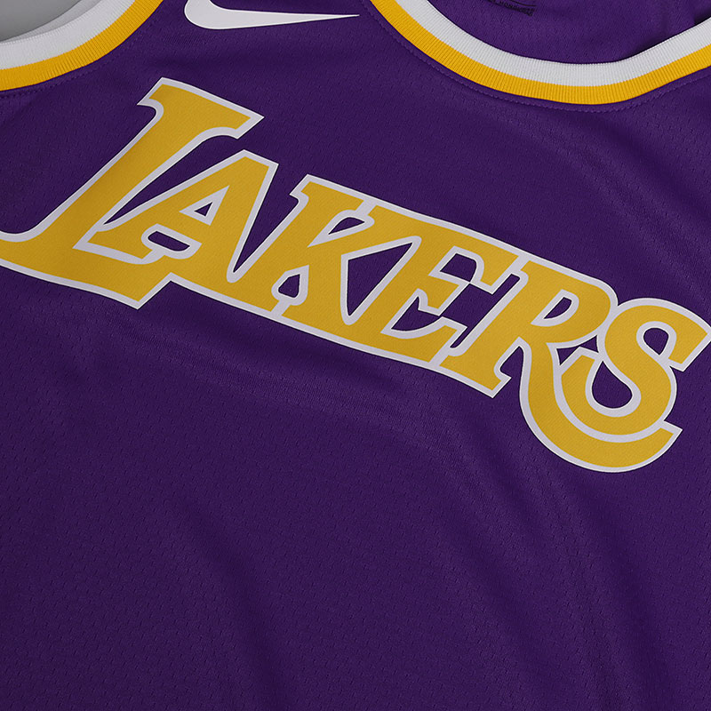 мужская фиолетовая майка Nike NBA Lakers Swingman Jersey AA7098-504 - цена, описание, фото 3